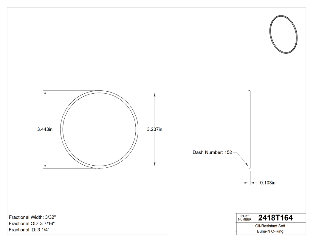 Technical drawing - 2418T164